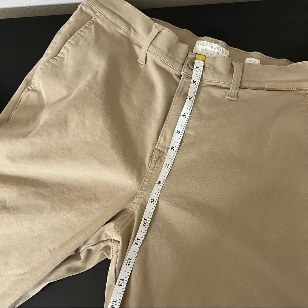 Lucky Brand Pants Mens Size 33x30? Beige Chino Straight Leg Stretch Slash Pocket - Picture 12 of 14